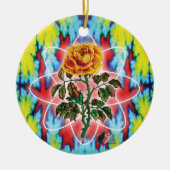 Krasse Krasse Rose Keramik Ornament (Vorne)