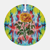 Krasse Krasse Rose Ornament Aus Glas (Rückseite)