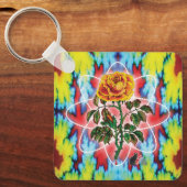 Krasse Krasse Rose Schlüsselanhänger (Vorderseite)