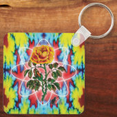 Krasse Krasse Rose Schlüsselanhänger (Rückseite)