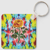 Krasse Krasse Rose Schlüsselanhänger (Rückseite)