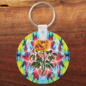 Krasse Krasse Rose Schlüsselanhänger (Vorderseite)