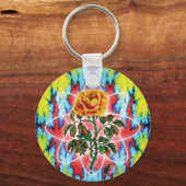 Krasse Krasse Rose Schlüsselanhänger (Rückseite)