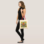 Krasse Krasse Rose Tote Tasche (Vorderseite (Model))