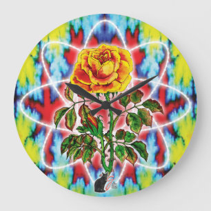 Krasse Krasse Rose Wall Clock Große Wanduhr