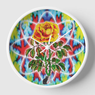 Krasse Krasse Rose Wall Clock Uhr