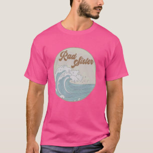 Krasse Schwester der Big One 1. Geburtstagssurffam T-Shirt