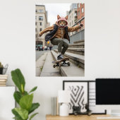 Krasse Skateboardkunst drucken Poster (Heimbüro)