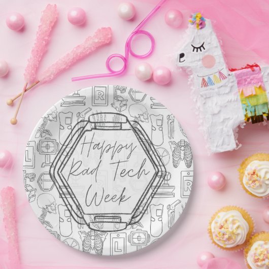 Krasse Tech-Woche Pappteller (Party)