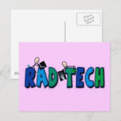 Krasse Technik mit knackigen Menschen und Röntgend Postkarte (Vorne/Hinten)