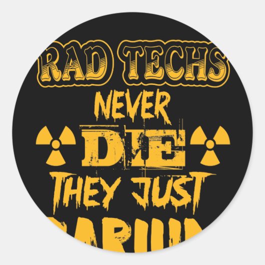 Krasse Techs nie Die sie nur Barium Runder Aufkleber (Vorderseite)