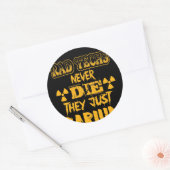 Krasse Techs nie Die sie nur Barium Runder Aufkleber (Umschlag)