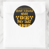 Krasse Techs nie Die sie nur Barium Runder Aufkleber (Tasche)