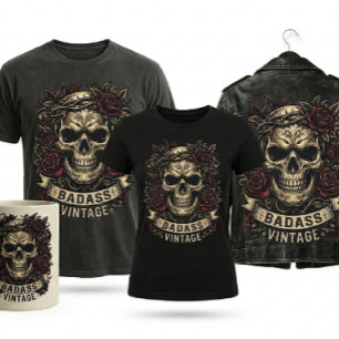 KRASSE TRENDIGE SCHÄDEL VINTAGE DESIGN T-Shirt