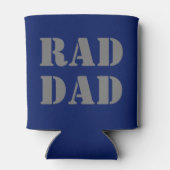 Krasse Vater Marine blau & grau moderne Typografie Dosenkühler (Rückseite)