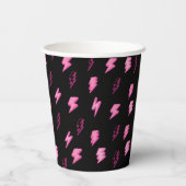 Krassen ZWEI der Knochen, Mädchen rosa Blitzschlag Pappbecher (Rückseite)