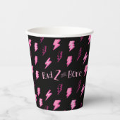 Krassen ZWEI der Knochen, Mädchen rosa Blitzschlag Pappbecher (Vorderseite)