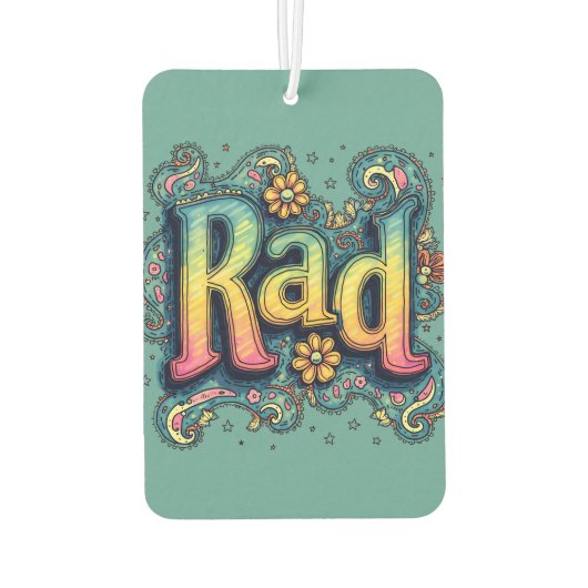 Krasser 70er Groovy Psychedelic Ästhetik Autolufterfrischer (Rückseite)