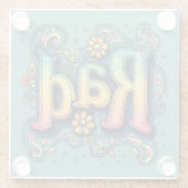 Krasser 70er Groovy Psychedelic Ästhetik Glasuntersetzer (Rückseite)