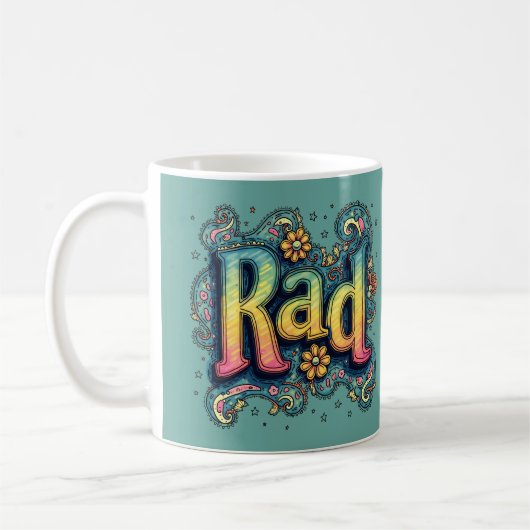 Krasser 70er Groovy Psychedelic Ästhetik Kaffeetasse (Links)