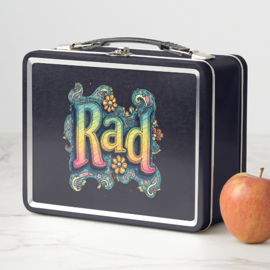 Krasser 70er Groovy Psychedelic Ästhetik Metall Brotdose (Beispiel)