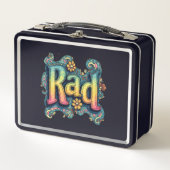 Krasser 70er Groovy Psychedelic Ästhetik Metall Brotdose (Vorderseite)