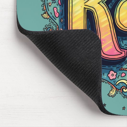 Krasser 70er Groovy Psychedelic Ästhetik Mousepad (Ecke)
