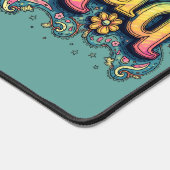 Krasser 70er Groovy Psychedelic Ästhetik Schreibtischunterlage (Ecke)