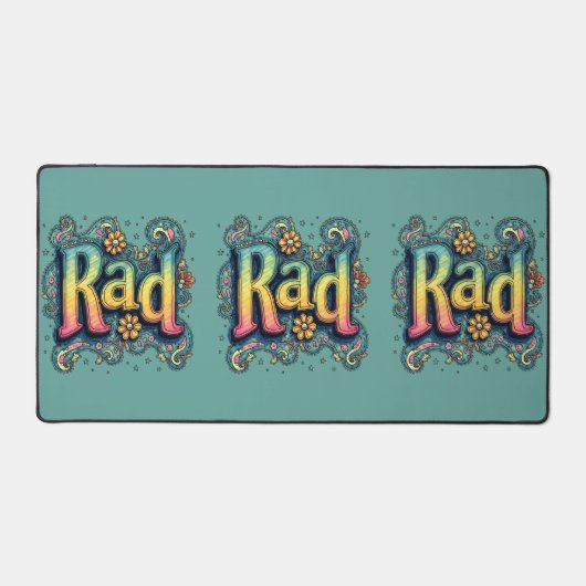 Krasser 70er Groovy Psychedelic Ästhetik Schreibtischunterlage (Vorderseite)