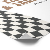 Krasser Cooler Typ Boy's Checkered Retro Gefälligk Poster (Ecke)