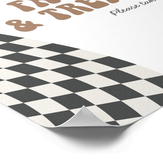 Krasser Cooler Typ Boy's Checkered Retro Gefälligk Poster (Ecke)