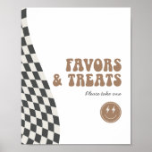 Krasser Cooler Typ Boy's Checkered Retro Gefälligk Poster (Vorne)