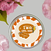 Krasser Cooler Typ | Boys Retro überprüft Geburtst Runder Aufkleber