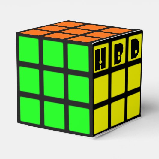 KRASSER Retro-Party-Cube der 80er Jahre Geschenkschachtel (Rückseite)