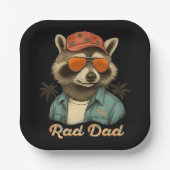 Krasser Vater Funny Happy Vatertag Vintag Pappteller (Vorderseite)