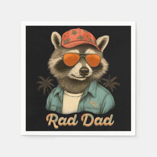 Krasser Vater Funny Happy Vatertag Vintag Serviette (Vorderseite)