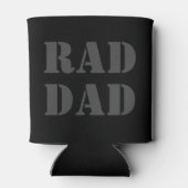 Krasser Vater Holzkohle Grau Schwarz Moderne Typog Dosenkühler (Rückseite)