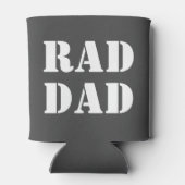 Krasser Vater Holzkohle Grauweiß moderne Typografi Dosenkühler (Rückseite)