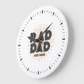 Krasser Vater Kid's Geschenk an Vaterweiße Typogra Große Wanduhr (Winkel)
