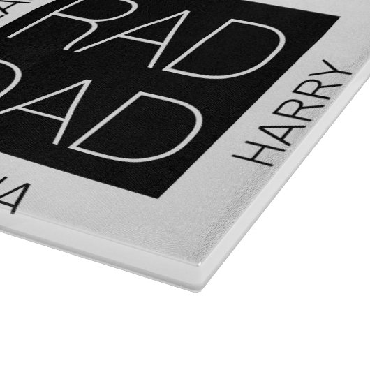 Krasser Vater minimalistisch moderne Kindernamen W Schneidebrett (Ecke)