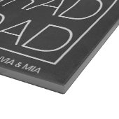 Krasser Vater moderne Typografie benutzerdefiniert Schneidebrett (Ecke)