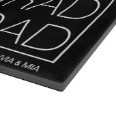 Krasser Vater Moderne Typografie benutzerdefiniert Schneidebrett (Ecke)