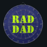 Krasser Vater Neon grün Marineblau moderne Typogra Dartscheibe<br><div class="desc">Krasser Vater neon grün und marineblau moderne Typografie cool Dart Board. Gutes Geschenk für deinen Vater zum Vatertag oder zum Geburtstag. Karo der Erholung der Auflistung für die Abstimmung der Elemente.</div>