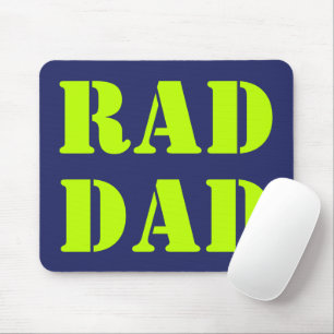 Krasser Vater Neon grün Marineblau moderne Typogra Mousepad