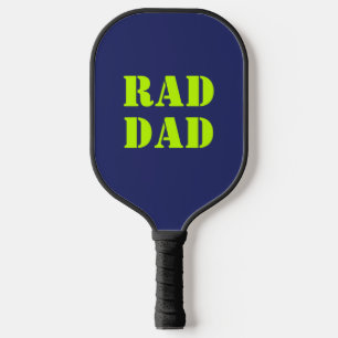 Krasser Vater Neon grün Marineblau moderne Typogra Pickleball Schläger