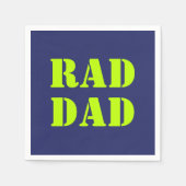 Krasser Vater Neon grün Marineblau moderne Typogra Serviette (Vorderseite)