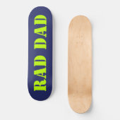 Krasser Vater Neon grün Marineblau moderne Typogra Skateboard (Vorderseite)