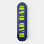 Krasser Vater Neon grün Marineblau moderne Typogra Skateboard (Vorderseite)
