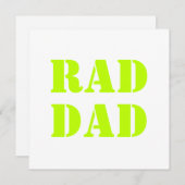 Krasser Vater Neongrün moderne Typografie-Karte (Vorne/Hinten)
