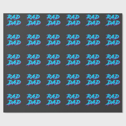 Krasser Vater Retro 80 Geschenkpapier (Flach)